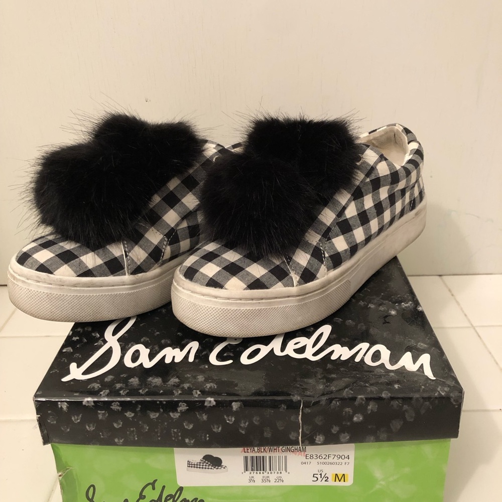 Black and White Sam Edelman Sneakers